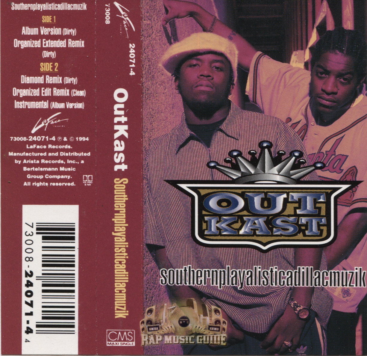 OutKast - Southernplayalisticadillacmuzik: Single. Cassette Tape